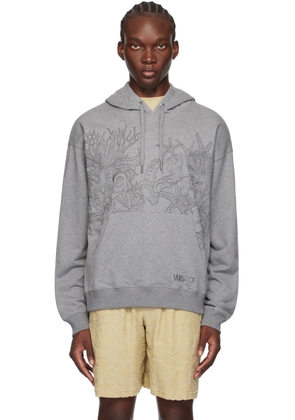 Versace Gray Barocco Sea Hoodie