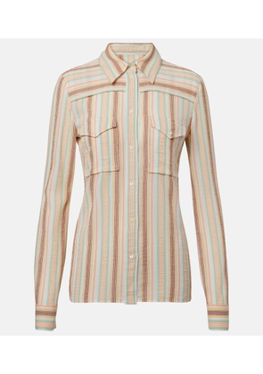 Chloe Striped cotton crepon shirt