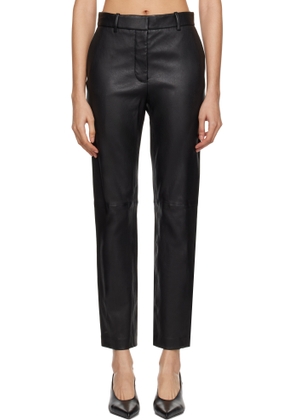 Joseph Black Stretch Coleman Leather Trousers