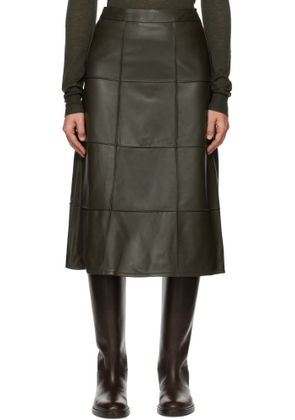 Joseph Green Keller Leather Midi Skirt