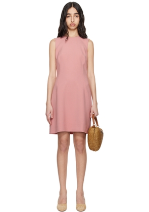 Dolce & Gabbana Pink Wool Crepe Fit & Flare Minidress
