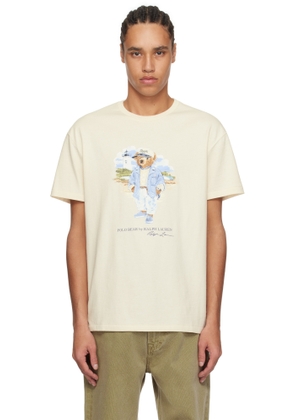 Polo Ralph Lauren Off-White Classic Fit Polo Bear Jersey T-Shirt