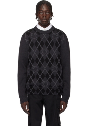Givenchy Black Monogram 72 Argyle Sweater