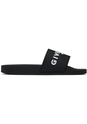 Givenchy Black Rubber Pool Slides