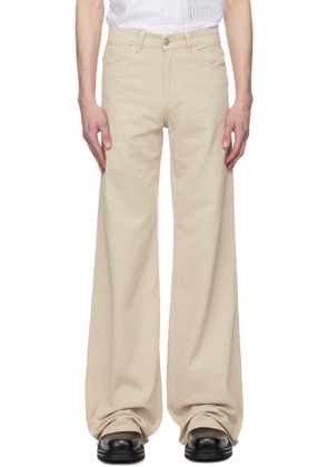 Coperni Beige Wide Leg Jeans