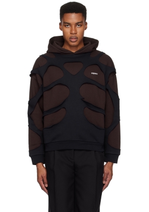 Coperni Black & Brown Laser-Cut Hoodie