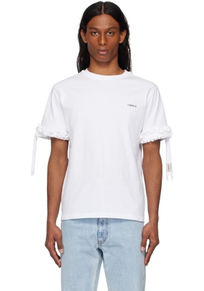 Coperni White Ruffle Logo Boxy T-shirt