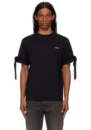 Coperni Black Ruffle Logo Boxy T-shirt