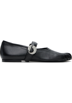 Coperni Black Five-Toe Ballerina Belt Loafers