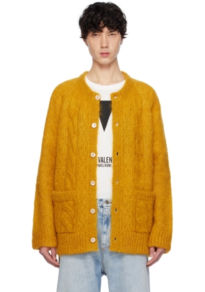 Valentino Yellow Mohair Cardigan