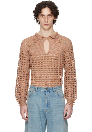 Valentino Multicolor Cotton & Mouline Linen Sweater