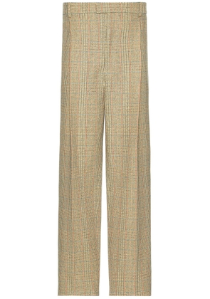 Bottega Veneta Distorted Prince Of Wales Trousers in Beige  Yellow  & Blue - Nude. Size 52 (also in ).