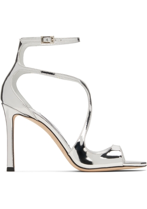 Jimmy Choo Silver Azia 95 Heeled Sandals