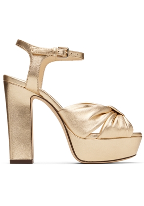 Jimmy Choo Gold Heloise 120 Heeled Sandals