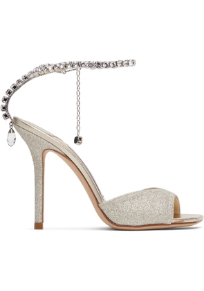 Jimmy Choo Silver Saeda 100 Heeled Sandals