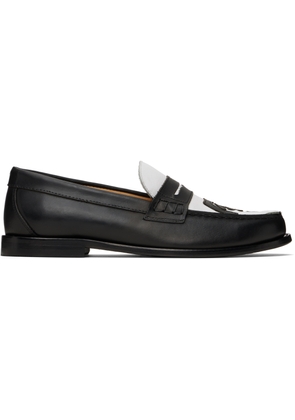 KidSuper Black & White Patchwork Penny Loafers