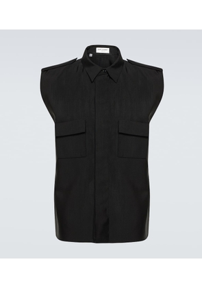 Saint Laurent Saharienne faille shirt