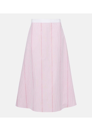 Gucci Striped fil coupe cotton midi skirt