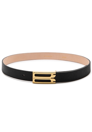 Victoria Beckham Frame Grained Leather Belt - Black - 80 (UK 10 / M)