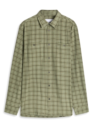 Les Deux John Checked Woven Shirt - Olive - L