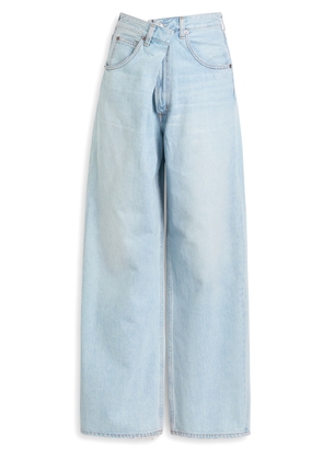 Agolde Vana Fold-effect Wide-leg Jeans - Blue - 27 (W27 / UK8-10 / S)