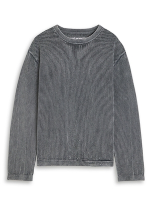 Mki Miyuki Zoku Pigment Open-knit Cotton T-shirt - Grey - S
