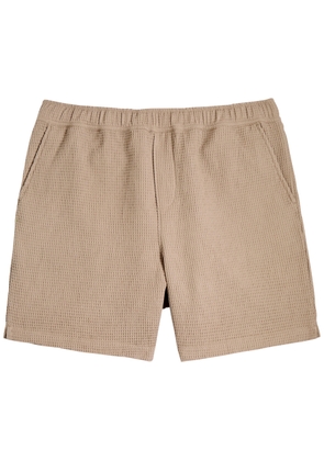 Paige Chalmers Waffle Cotton Shorts - Light Brown - L
