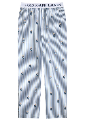 Polo Ralph Lauren Striped Cotton-poplin Pyjama Trousers - Blue - L
