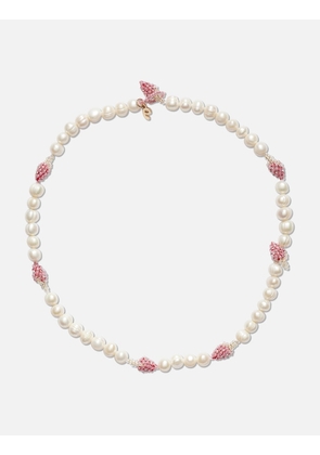 Multi Pearl Pale Strawberry Necklace