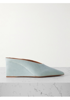 Alaïa - 75 Suede Wedge Mules - Green - IT35,IT36,IT37,IT38,IT39,IT40,IT41