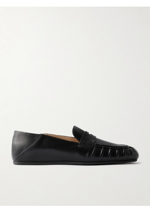 Stuart Weitzman - Brooks Collapsible-heel Leather Loafers - Black - US5.5,US6,US6.5,US7,US7.5,US8,US8.5,US9,US9.5,US10,US10.5,US11,US11.5