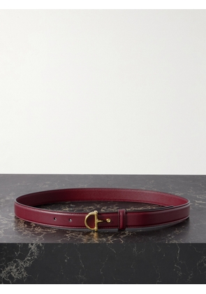 Gucci - Horsebit-detailed Leather Belt - Burgundy - 65,70,75,80,85,90,95,100