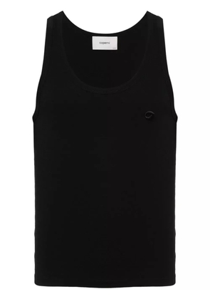 Coperni logo-embellishment cotton tank top - Black