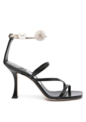 Jimmy Choo Ottilia 90 Crystal and Pearl Strap Sandals