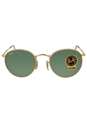 Ray Ban Round Metal Green Classic G-15 Unisex Sunglasses RB3447 001 50