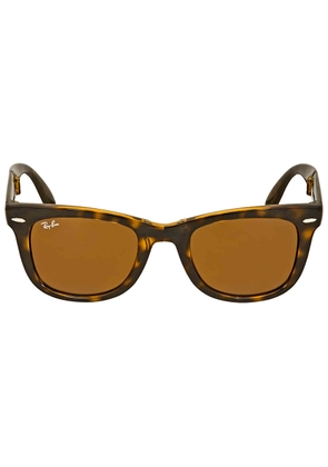 Ray Ban Wayfarer Folding Classic Brown Classic B-15 Unisex Sunglasses RB4105 710 50