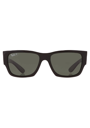 Ray Ban Carlos Polarized Green Rectangular Unisex Sunglasses RB0947S 901/58 56