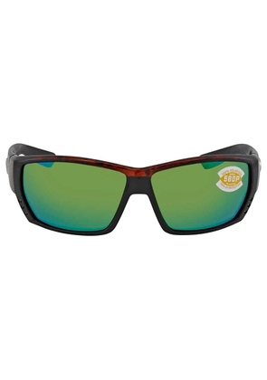 Costa Del Mar TUNA ALLEY Green Mirror Polarized Polycarbonate Wrap Mens Sunglasses 6S9009 900908 62