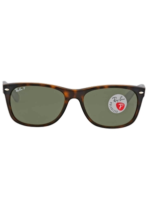 Ray Ban New Wayfarer Classic Polarized Green Unisex Sunglasses RB2132 902/58 58