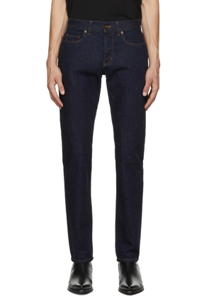 Saint Laurent Blue Speckled Etienne Jeans