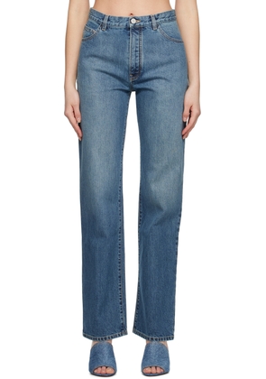 ALAÏA Blue Faded Jeans