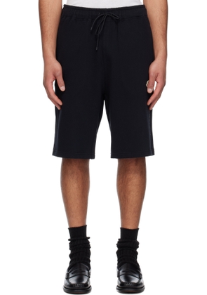 Moncler Genius Moncler x FRGMT Hiroshi Fujiwara Black Embroidered Logo Cotton Shorts