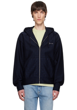 Givenchy Black & Navy Monogram 72 'GIVENCHY' Signature Hoodie