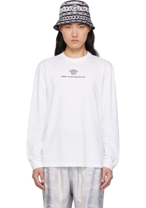 Versace White Embroidered Medusa T-shirt