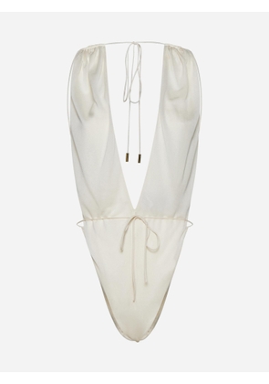 Saint Laurent Viscose Halter-neck Bodysuit