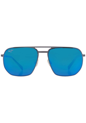 Maui Jim Sharks Cove Blue Hawaii Navigator Unisex Sunglasses B605-03 55