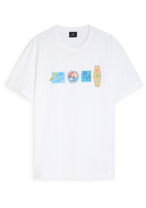 PS Paul Smith Logo-print Cotton T-shirt - White - Xxl
