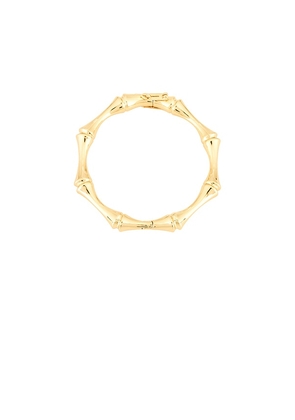 Eddie Borgo Bambu Bangle Bracelet in Metallic Gold.