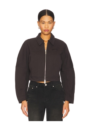 Ganni Heavy Terry Jersey Bomber in Black. Size XXS. Also in .