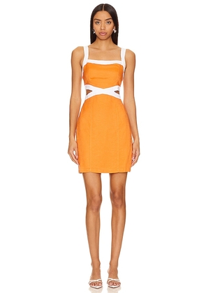 MINKPINK Jacques Contrast Mini Dress in Orange. Size S, XS.